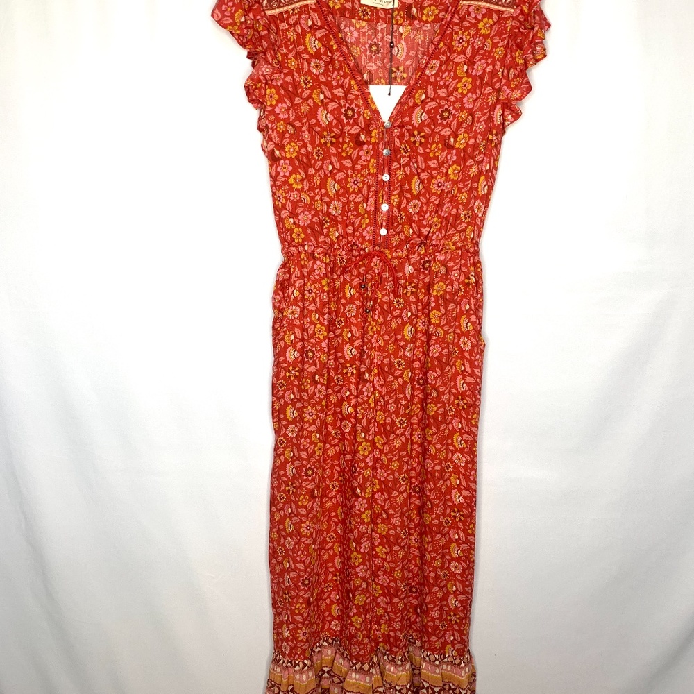 Spell & The Gypsy Collective Dahlia Red Jumpsuit S - Picture 2 of 8